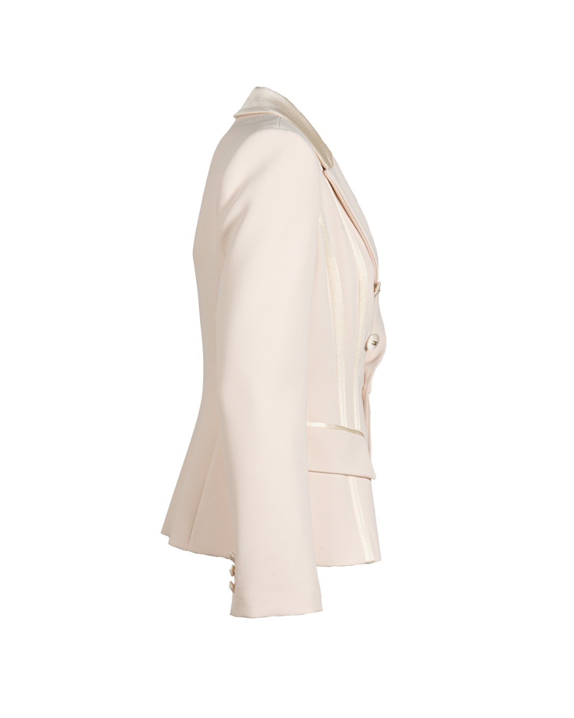 shop ELISABETTA FRANCHI  Giacca: Elisabetta Franchi giacca in crêpe con dettagli in raso.
Spalle imbottite.
Fodera in raso monogram.
Inserti in raso.
Bottoni abbinati.
Patte applicate.
Vestibilità slim.
Composizione: 96%Poliestere 04%Elastan.
Made in Italy.. GI14251E2-193 number 3998817
